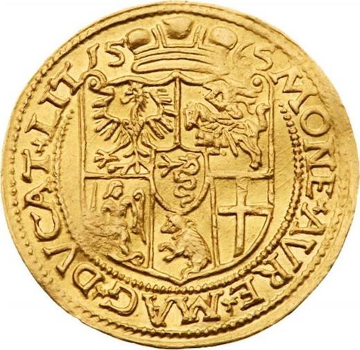 Rewers monety - Dukat 1565 "Litwa" - cena złotej monety - Polska, Zygmunt II August