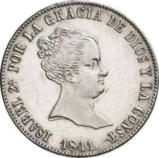 Avers 10 Reales 1841 M CL - Silbermünze Wert - Spanien, Isabella II