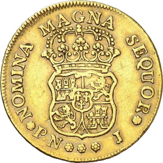 Rewers monety - 4 escudo 1769 PN J "Typ 1760-1769" - cena złotej monety - Kolumbia, Karol III