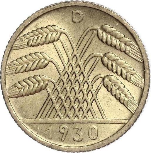 Reverso 10 Reichspfennigs 1930 D - valor de la moneda  - Alemania, República de Weimar