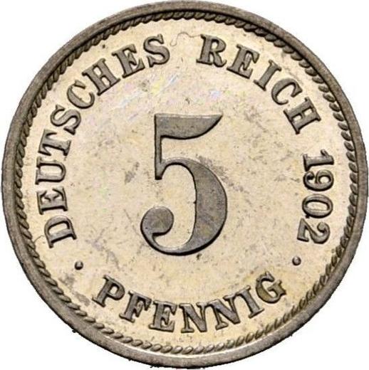Obverse 5 Pfennig 1902 G "Type 1890-1915" - Germany, German Empire