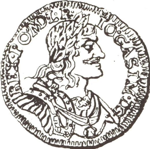 Awers monety - Półtalar 1651 - cena srebrnej monety - Polska, Jan II Kazimierz