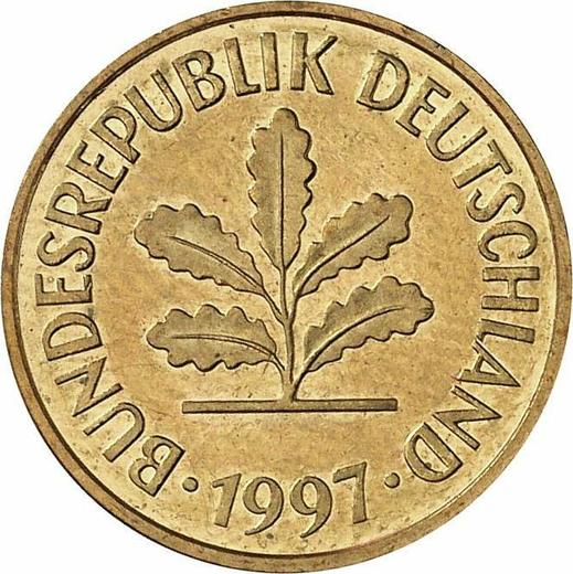 Reverso 5 Pfennige 1997 D - valor de la moneda  - Alemania, RFA