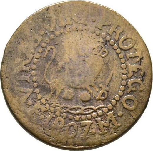 Реверс монеты - 1 куарто 1807 года M - цена  монеты - Филиппины, Карл IV