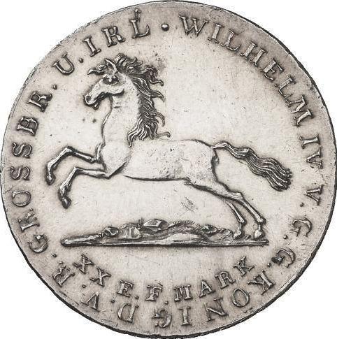 Anverso 16 Gutegroschen 1833 A L - valor de la moneda de plata - Hannover, Guillermo IV