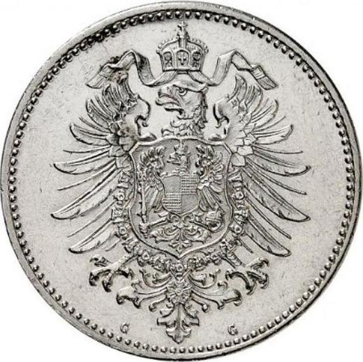 Rewers monety - 1 marka 1883 G "Typ 1873-1887" - cena srebrnej monety - Niemcy, Cesarstwo Niemieckie