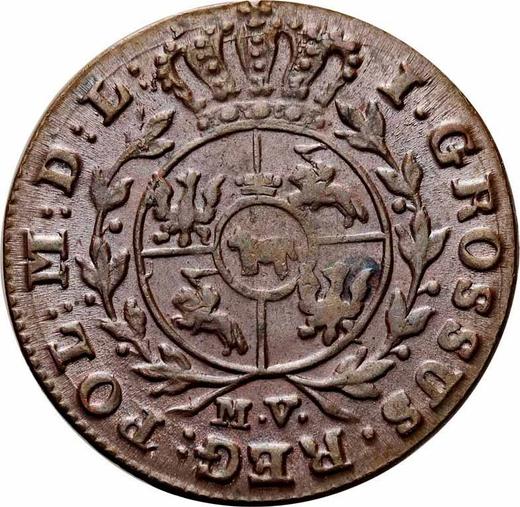 Реверс монеты - 1 грош 1794 года MV - цена  монеты - Польша, Станислав II Август