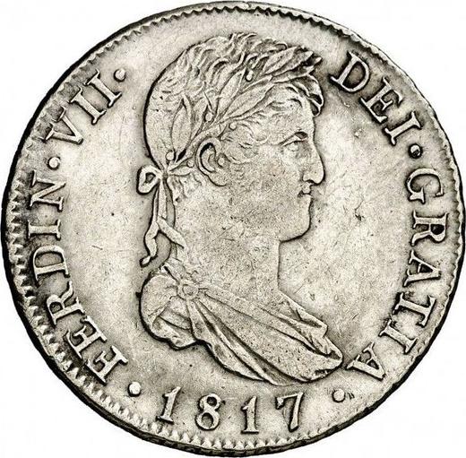Аверс монеты - 4 реала 1817 года M GJ - цена серебряной монеты - Испания, Фердинанд VII