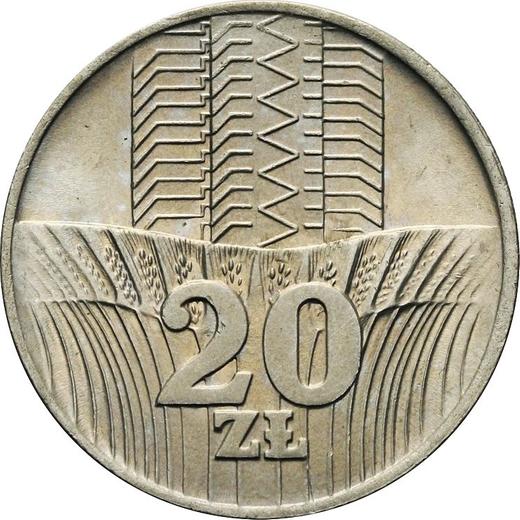 Reverse 20 Zlotych 1976 - Poland, Peoples Republic