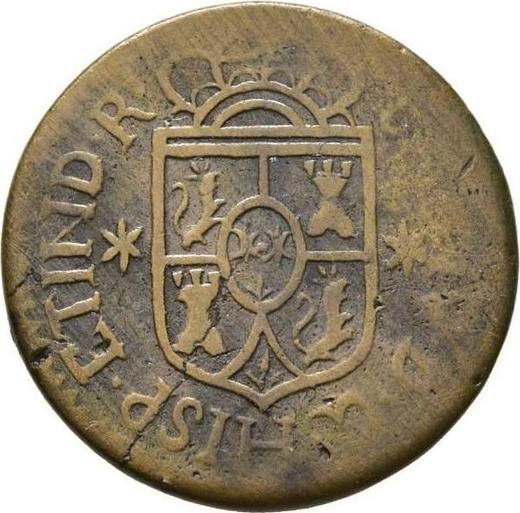 Аверс монеты - 1 куарто 1807 года M - цена  монеты - Филиппины, Карл IV