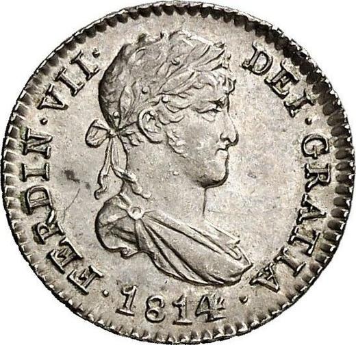 Anverso Medio real 1814 M GJ "Tipo 1814-1833" - valor de la moneda de plata - España, Fernando VII
