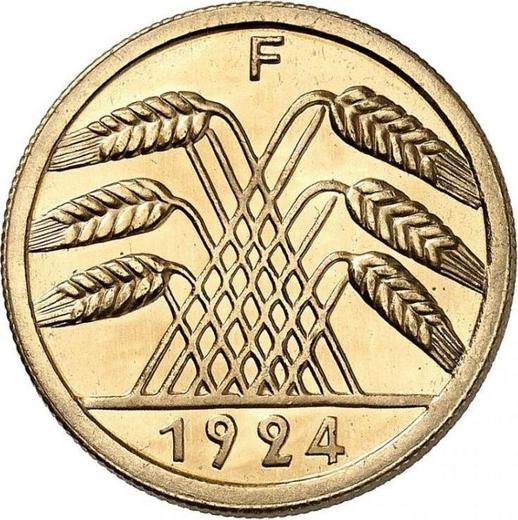 Reverso 50 Rentenpfennigs 1924 F - valor de la moneda  - Alemania, República de Weimar