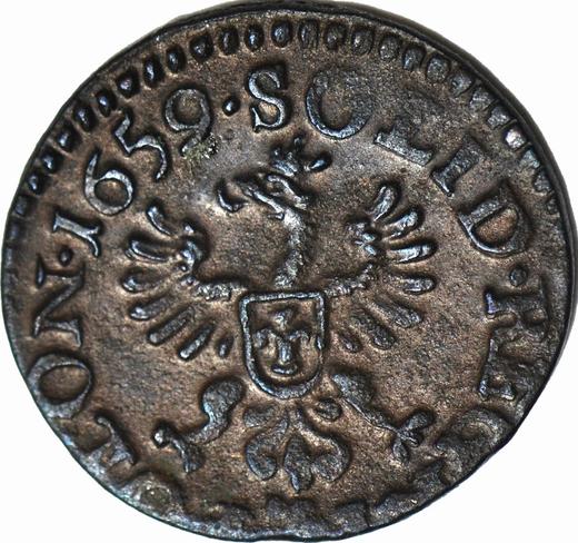 Rewers monety - Szeląg 1659 TLB "Boratynka koronna" - cena  monety - Polska, Jan II Kazimierz