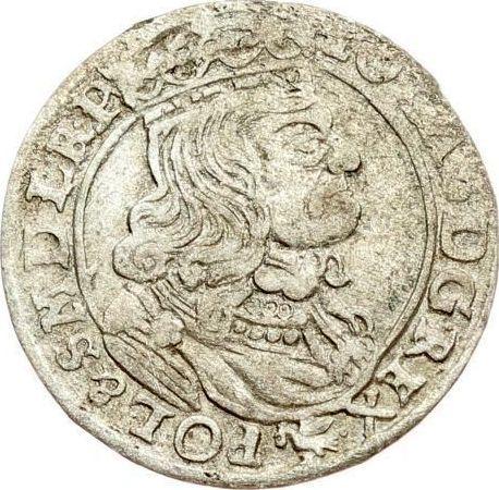 Anverso Szostak (6 groszy) 1662 NG "Retrato en marco redondo" - valor de la moneda de plata - Polonia, Juan II Casimiro
