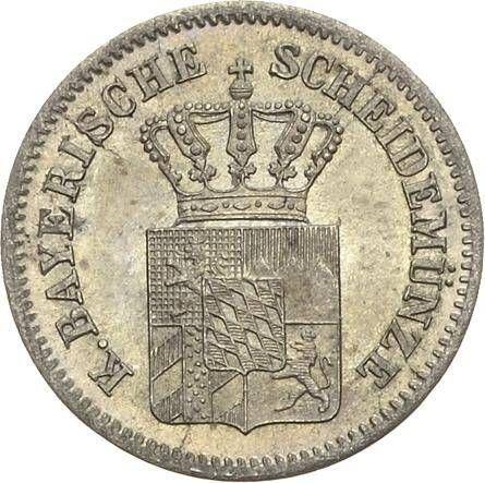 Awers monety - 1 krajcar 1869 - cena srebrnej monety - Bawaria, Ludwik II