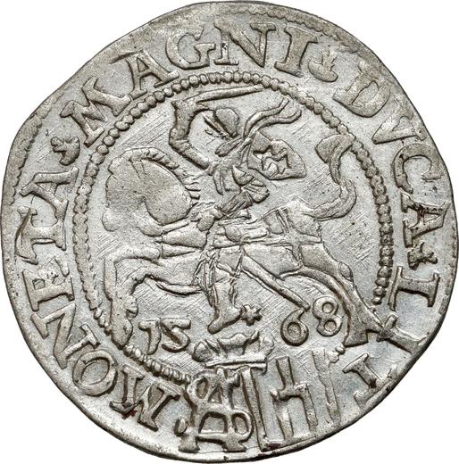 Rewers monety - 1 grosz 1568 "Litwa" - cena srebrnej monety - Polska, Zygmunt II August