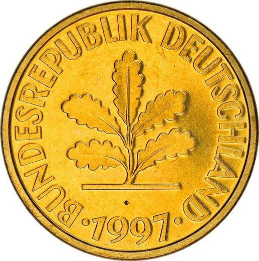 Реверс монеты - 10 пфеннигов 1997 года A - цена  монеты - Германия, ФРГ