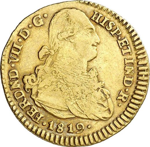 Avers 2 Escudos 1819 P FM - Goldmünze Wert - Kolumbien, Ferdinand VII