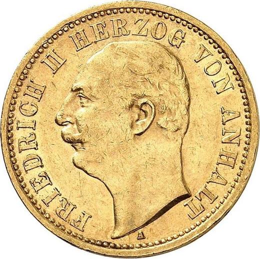 Аверс монеты - 20 марок 1904 года A "Ангальт" - цена золотой монеты - Германия, Германская Империя