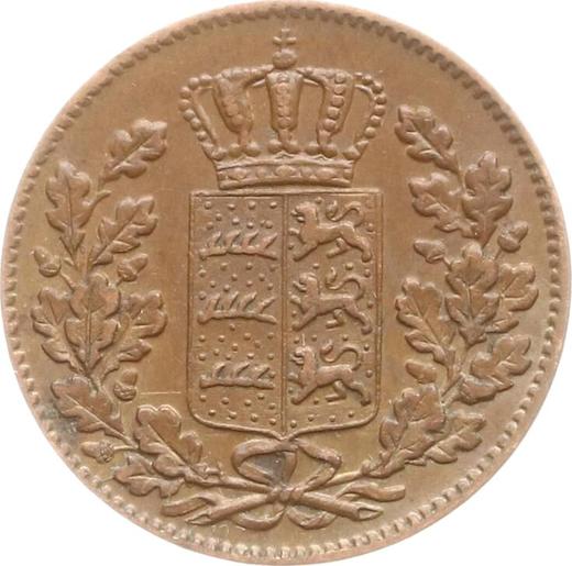 Аверс монеты - 1/2 крейцера 1851 года "Тип 1840-1856" - цена  монеты - Вюртемберг, Вильгельм I