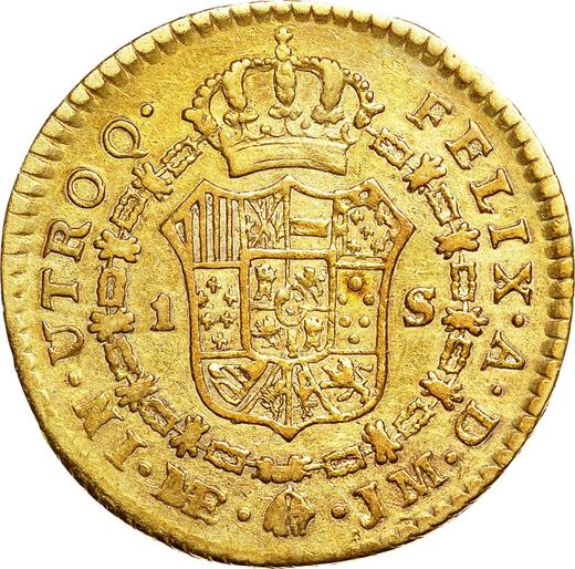 Реверс монеты - 1 эскудо 1773 года JM - цена золотой монеты - Перу, Карл III