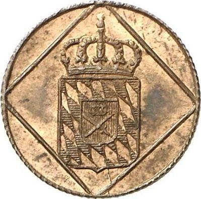 Anverso Heller 1835 - valor de la moneda  - Baviera, Luis I