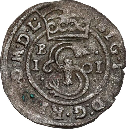 Аверс монеты - Шеляг 1601 года B "Быдгощский монетный двор" - цена серебряной монеты - Польша, Сигизмунд III Ваза