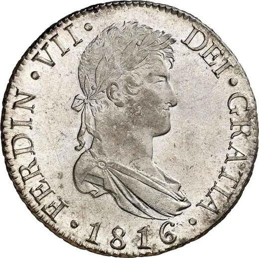 Аверс монеты - 8 реалов 1816 года M GJ - цена серебряной монеты - Испания, Фердинанд VII