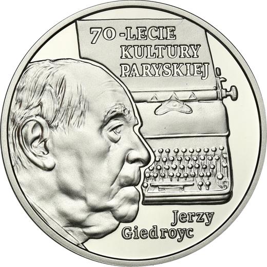 Reverso 10 eslotis 2017 MW "70 aniversario de la revista Kultura Paryska" - valor de la moneda de plata - Polonia, República moderna