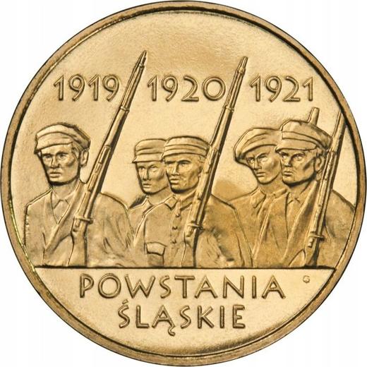 Reverso 2 eslotis 2011 MW GP "Levantamientos de Silesia" - valor de la moneda  - Polonia, República moderna