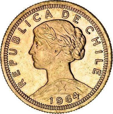 Obverse 100 Pesos 1964 So - Gold Coin Value - Chile, Republic