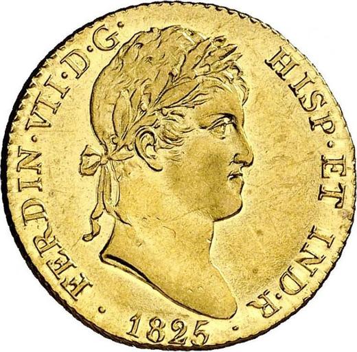Anverso 2 escudos 1825 M AJ - valor de la moneda de oro - España, Fernando VII