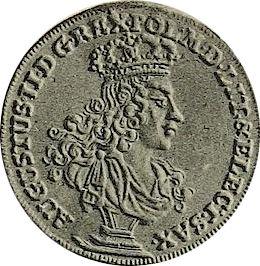 Аверс монеты - Дукат 1702 года EPH "Коронный" - цена золотой монеты - Польша, Август II Сильный