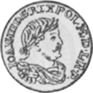 Awers monety - Dwudukat ND (1674-1696) DL "Gdańsk" - cena złotej monety - Polska, Jan III Sobieski