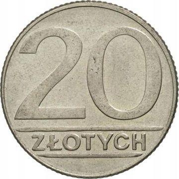 Reverse 20 Zlotych 1990 MW Copper-Nickel - Poland, Peoples Republic