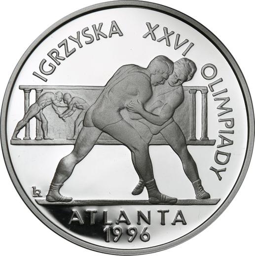 Реверс монеты - 20 злотых 1995 года MW RK "XXVI летние Олимпийские Игры - Атланта 1996" - цена серебряной монеты - Польша, III Республика после деноминации