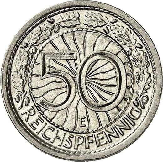 Reverso 50 Reichspfennigs 1930 E - valor de la moneda  - Alemania, República de Weimar
