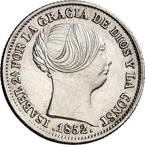 Avers 1 Real 1852 "Typ 1852-1855" Acht spitze Sterne - Silbermünze Wert - Spanien, Isabella II