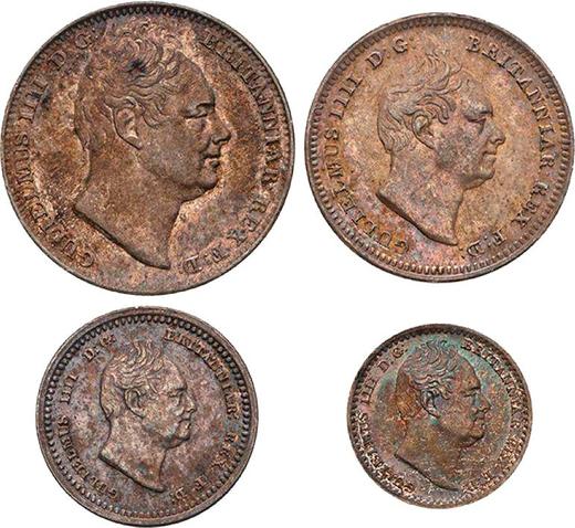 Аверс монеты - Набор монет 1836 года "Монди" - цена серебряной монеты - Великобритания, Вильгельм IV