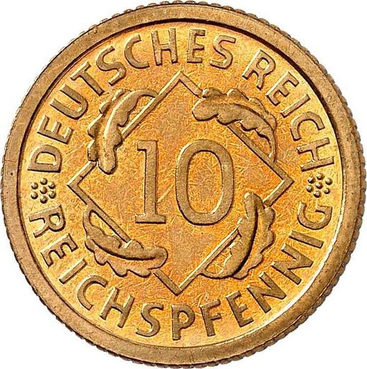 Anverso 10 Reichspfennigs 1936 G - valor de la moneda  - Alemania, República de Weimar