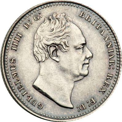 Awers monety - 1 szeląg 1836 WW - cena srebrnej monety - Wielka Brytania, Wilhelm IV