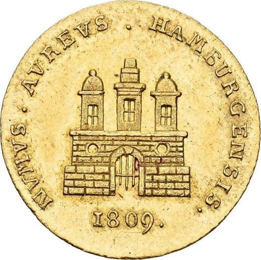 Аверс монеты - Дукат 1809 года - цена  монеты - Гамбург, Вольный город