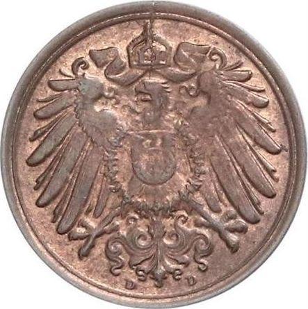 Реверс монеты - 1 пфенниг 1902 года D "Тип 1890-1916" - цена  монеты - Германия, Германская Империя