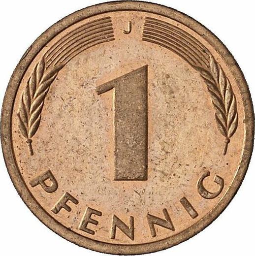 Аверс монеты - 1 пфенниг 1992 года J - цена  монеты - Германия, ФРГ