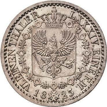 Реверс монеты - 1/6 талера 1823 года D - цена серебряной монеты - Пруссия, Фридрих Вильгельм III