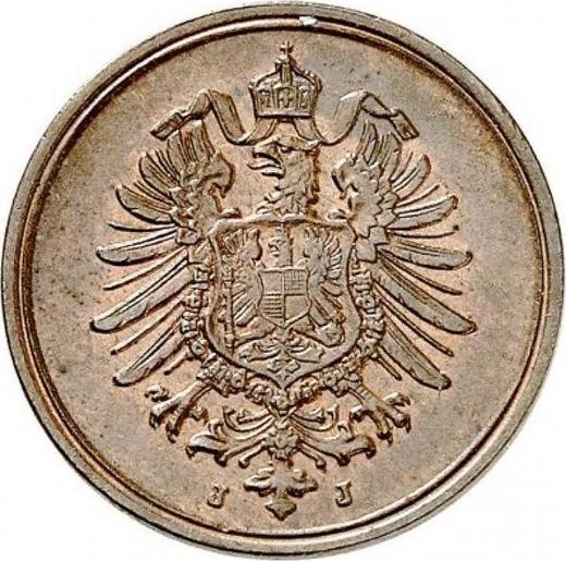Reverso 1 Pfennig 1886 J "Tipo 1873-1889" - valor de la moneda  - Alemania, Imperio alemán