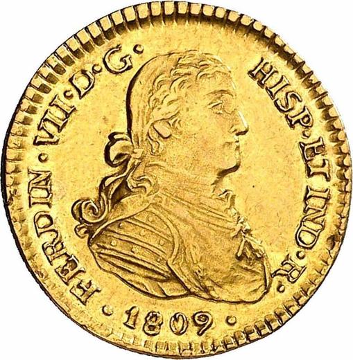 Аверс монеты - 1 эскудо 1809 года Mo HJ - цена золотой монеты - Мексика, Фердинанд VII