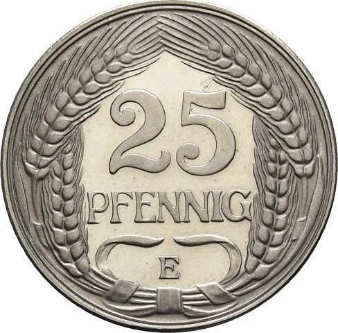 Аверс монеты - 25 пфеннигов 1911 года E "Тип 1909-1912" - цена  монеты - Германия, Германская Империя