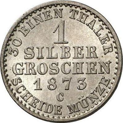 Реверс монеты - 1 серебряный грош 1873 года C - цена серебряной монеты - Пруссия, Вильгельм I