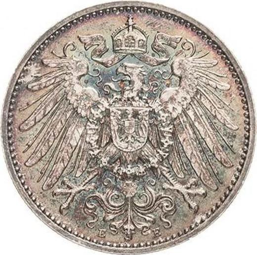 Rewers monety - 1 marka 1899 E "Typ 1891-1916" - cena srebrnej monety - Niemcy, Cesarstwo Niemieckie